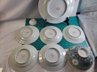 15 Rare Vintage Chinese Porcelain Mun Shou Turquoise Set With 4 Characters