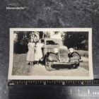 Family With Antique 1933 Plymouth Sedan B w Photo 3 4 Profile View  Great Detail