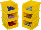 08212yello 30210 Akrobins Plastic Hanging Stackable Storage Organizer Bin  5-inc