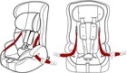 Straps Compatible W  General Isofix Baby Seat Car Fixing Straps With Latch Black