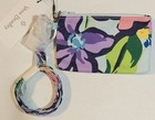 Nwt Vera Bradley Marian Floral Zip Id Case And Lanyard Small Coin Purse