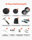 Gold Panning Kit  10 In And 14 In Pans  19 Pcs Portable Prospecting Equipment Ki