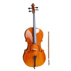 Natural 4 4 Wood Cello Bag Set With Bow  Rosin   Bridge