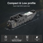 Solofish M-lok Mounted Green Beam Laser Sight With Picatinny Rail For Rifle Gun