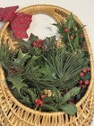 Decorative Wall Pocket Wicker Woven Basket Christmas Holiday Decor 14   x10   