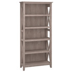 Bookcase Storage Shelf 5-shelf Wood Adjustable Tall Wide Framed Rack Shelves New