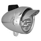 Bike Bicycle Headlight Generator 6w3v Dynamo Led Bullet Light W visor Chrome