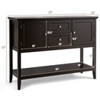 Costway Sideboard Buffet Table Wooden Console Table W  Drawers   Cabinets Brown