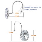 Clear Rhinestone Shower Curtain Hooks 12 Pcs Rust Resistant Steel Rings Hanger