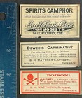 Milford Delaware Lot 3 Druggist Labels Mullikin Bros    B h  Matthews Poison    