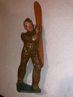 Vintage Barclay Manoil Lead Toy Aviator Mechanic Propellor Away Extremely Rare