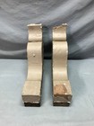 Antique Vintage Pair Brown 10x12 Wood Corbel Chunky Porch Brackets Old 1084-25b