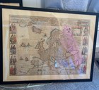 A New And Accvrat Map Of The World    Evropa-  Set Of 2 Hammond Vint  1960s Art 