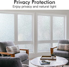 Window Privacy Film  Frosted Glass Static Cling Sun Heat Blocking Window Clings 