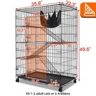 50 Inch Cat Crates For Indoor Cats  Large 4-tier Cat Cages Indoor  Collapsibl   
