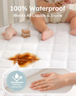 Waterproof Crib Mattress Protector 52x28 Quilted Fitted Noiseless Pad Cover