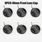 6 Pack Front Lens Cap For Canon Nikon Sony Camera Lens Cover 49mm