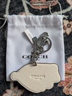 Nwt Coach Rocket Leather Bag Charm Key Ring Dogleash Clip Cw495