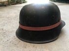 Ww2 German Helmet Band For Camouflage -red- Some Showing Age