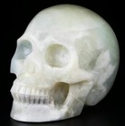 Huge 5 01  Xiuyan Jade Carved Crystal Skull  Realistic  Crystal Healing