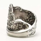 925-sterling Silver Oxidized Spoon Ring Adjustable Ring Jewelry Gifts For Women-