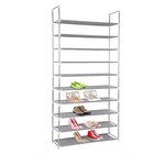 10 Tier 50 Pair Shoe Rack Shelf Fabric Tier Space Saving Organizer Shelf Storage