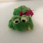 Aurora World Green Frog Plush Stuffed Animal With Bow 7 