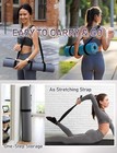 Adjustable Yoga Mat Carrier Strap Thick Wide For Gym Stretching Black