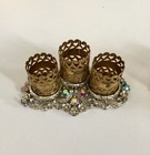 Vintage Lipstick Holders Filigree Rhinestones Lot Of 2 1950s Vanity Sam Fink