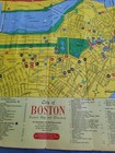 Vintage Visitors Guide Of Boston Ma Travel Map Measures 24x18  Destinations Map