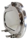 Polished Aluminum Nautical Marine Oval Ship Porthole Folding Wall Mirror 19 l