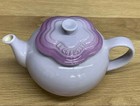 Le Creuset Flower Tea Pot   Cups Set Stoneware Lavender Mint Rare Color