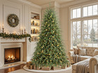 5 5   7 5ft Pre   lit Mixed Cypress   Pvc Artificial Christmas Tree Dual   color Led