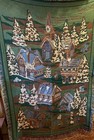 Vintage Dept  56 Original Snow Village 1976  Afghan Cotton Throw Blanket Usa