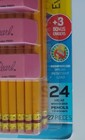 Paper Mate Everstrong  2 Wooden Pencils Set 24   3 Pink Pearl Erasers Papermate