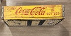 Vintage Antique Coca-cola Wooden Crate Case Yellow 24 Bottle Divided Drink Coke