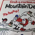 Vintage Mountain Dew Porcelain Sign - Yahooo Soda Bottle Beverage Diner Man Cave