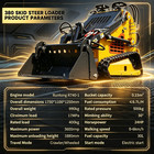 24hp Mini Skid Steer Loader Tracked 3-pumps Engine Free 4-in-1 Bucket 2cylinder