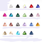 100pcs Pointed Base Triangle Color Glass Crystal Rhinestone Jewels Faceted