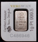 1 Gram Pamp Suisse Multigram Fortuna  9995 Platinum Bar Sealed free Silver Bar