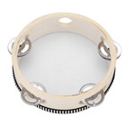 Hand Held Tambourine Drum 6 Inch Bell Birch Metal Jingles 6 Drum  Black 