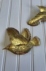 Vintage Homco Flying Brass Birds Wall Decor Home Interiors Mcm Retro Set Of 3