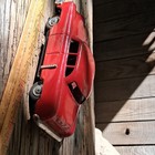 Vintage Made In Japan Red Tin Toy Car 1950 s W Chrome 