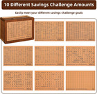 Money Saving Box Wooden Money Box For Cash 10000 Savings Challenge Box Coin Bank