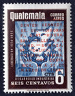 Guatemala 1963 Air Mail Kennedy Sc   c266 Rare Red Overprint Instead Of Black