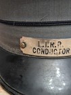 Vtg Lirr Grey Conductors Hat With Badge Long Island Railroad Gray Black 7 3 8