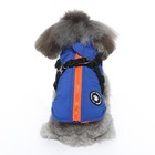 Padded Dog Coat Waterproof Winter Jacket Harness Built-in Pet Vest Clothes