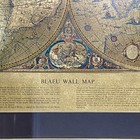 Vintage Gold Foil Blaeu Wall Map Of The World Nova Totivs Orbis Tabvla Framed