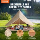 Vevor Canvas Bell Tent 4m 13 12ft 4-season Camping Yurt Tent With Stove Jack