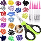 Glitter Cat Kitten Nail Caps Soft Claws Nail Covers With Cat Nail Clippers Xs
